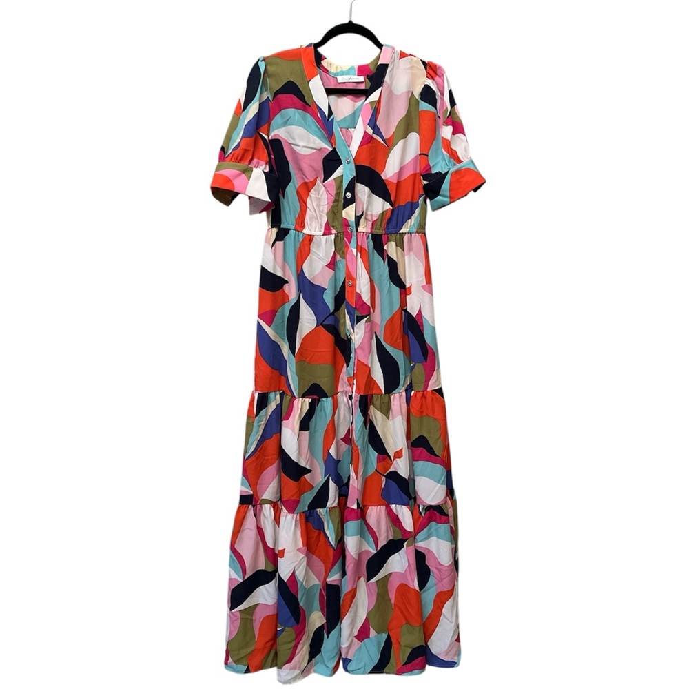 Ces Femme Multicolor Abstract Maxi Dress